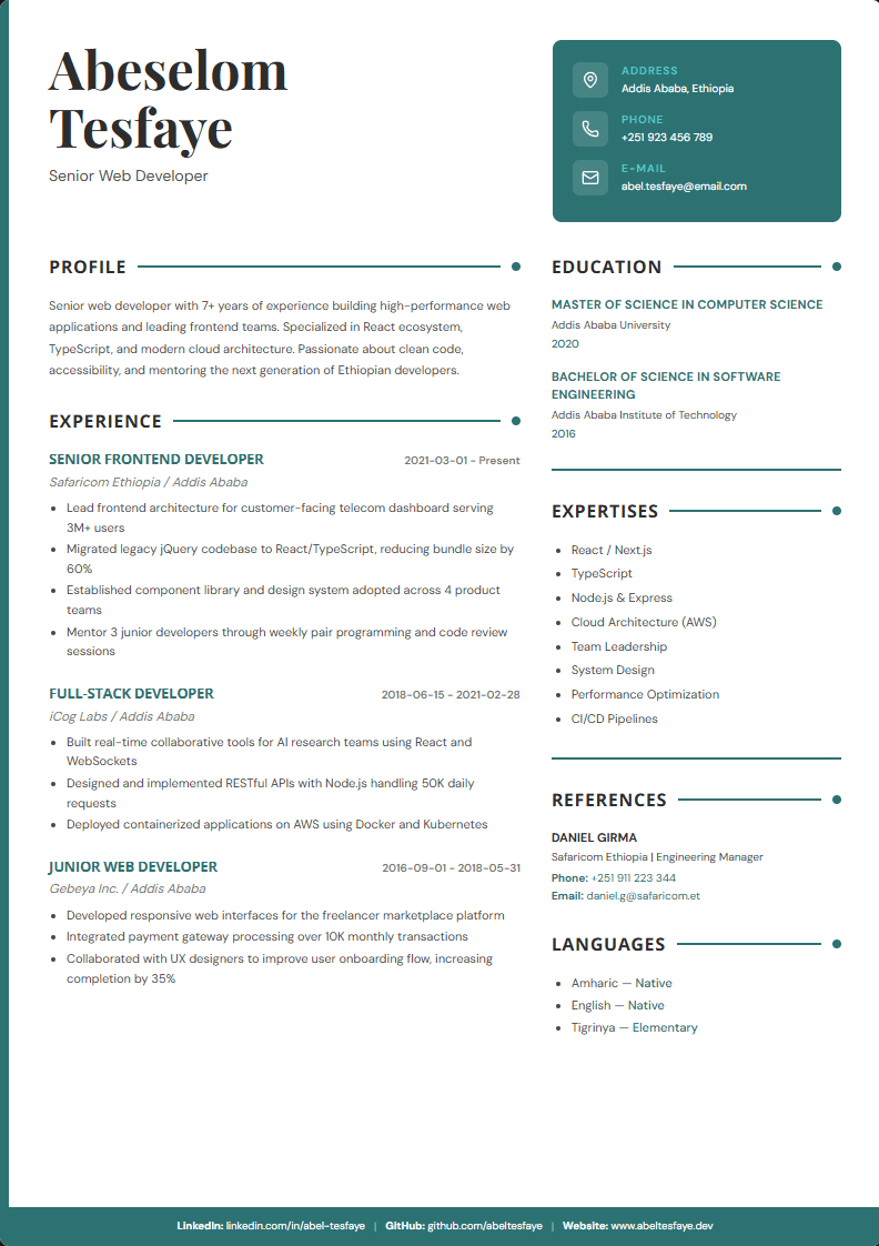 Resume template 10